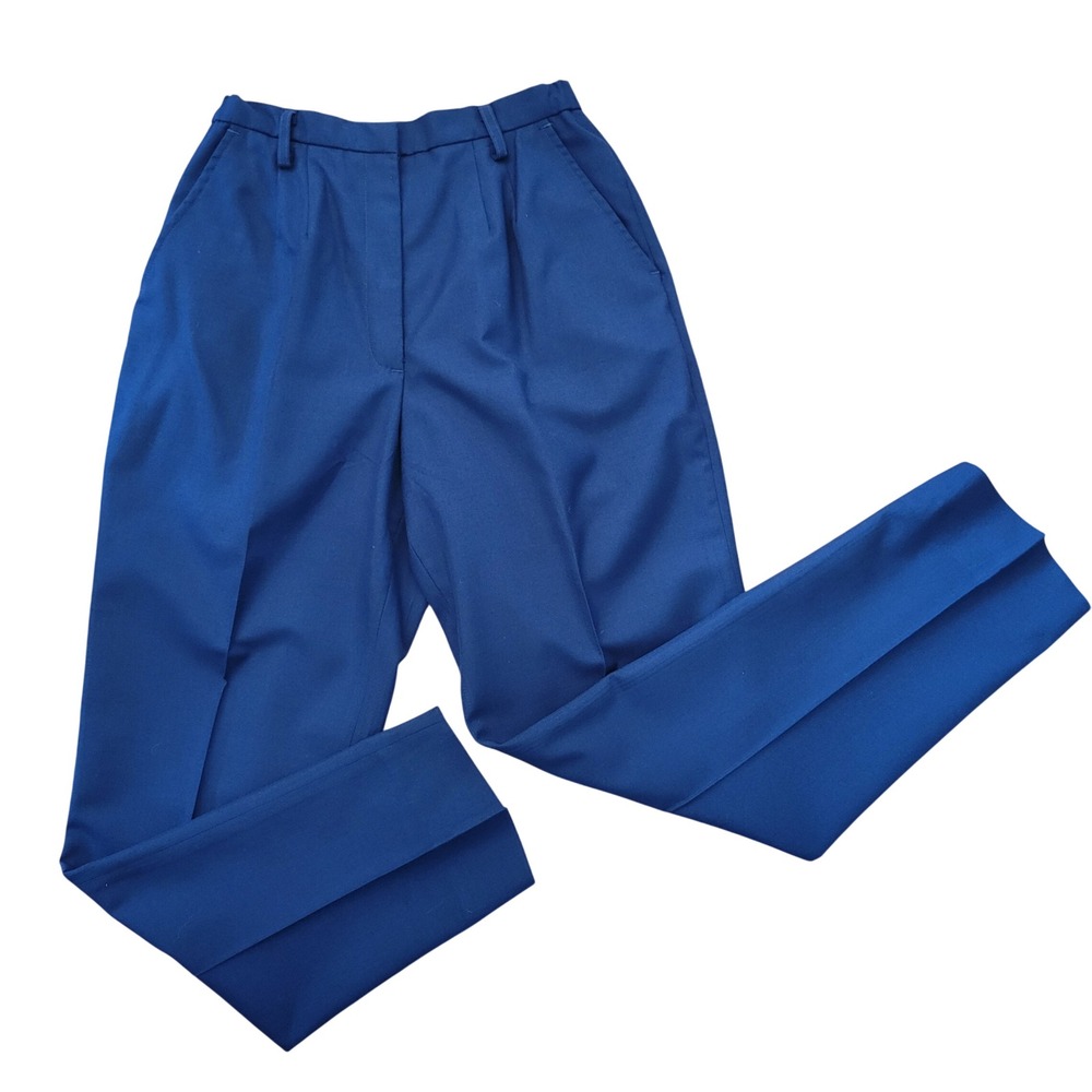 8WR‎ Slacks Navy Blue Wool Blend Military Uniform Trousers Slacks Dress Blues